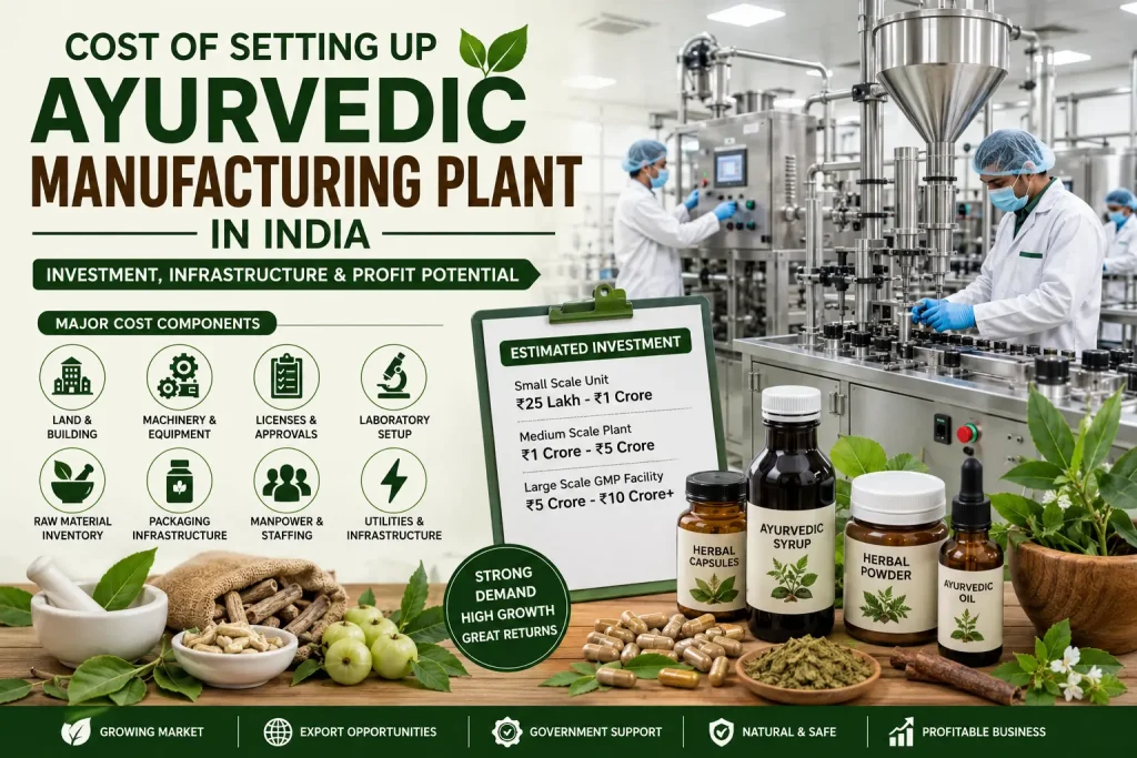 Cost of Setting Up an Ayurvedic Manufacturing Plant in India